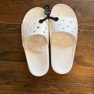 Croc slides- white